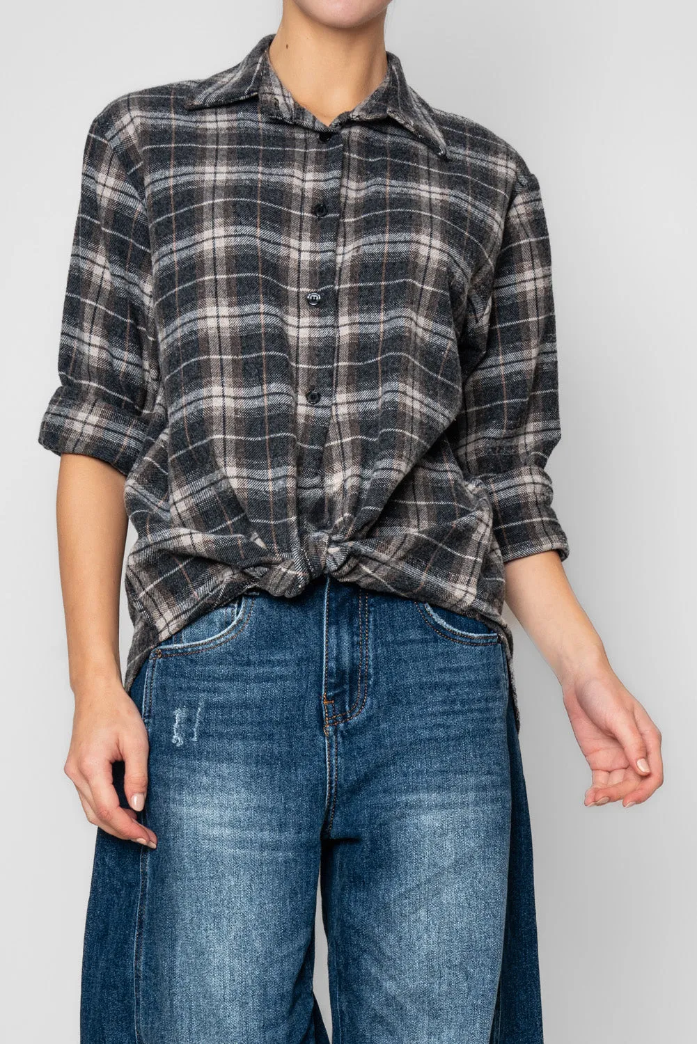 Camicia a quadri in flanella