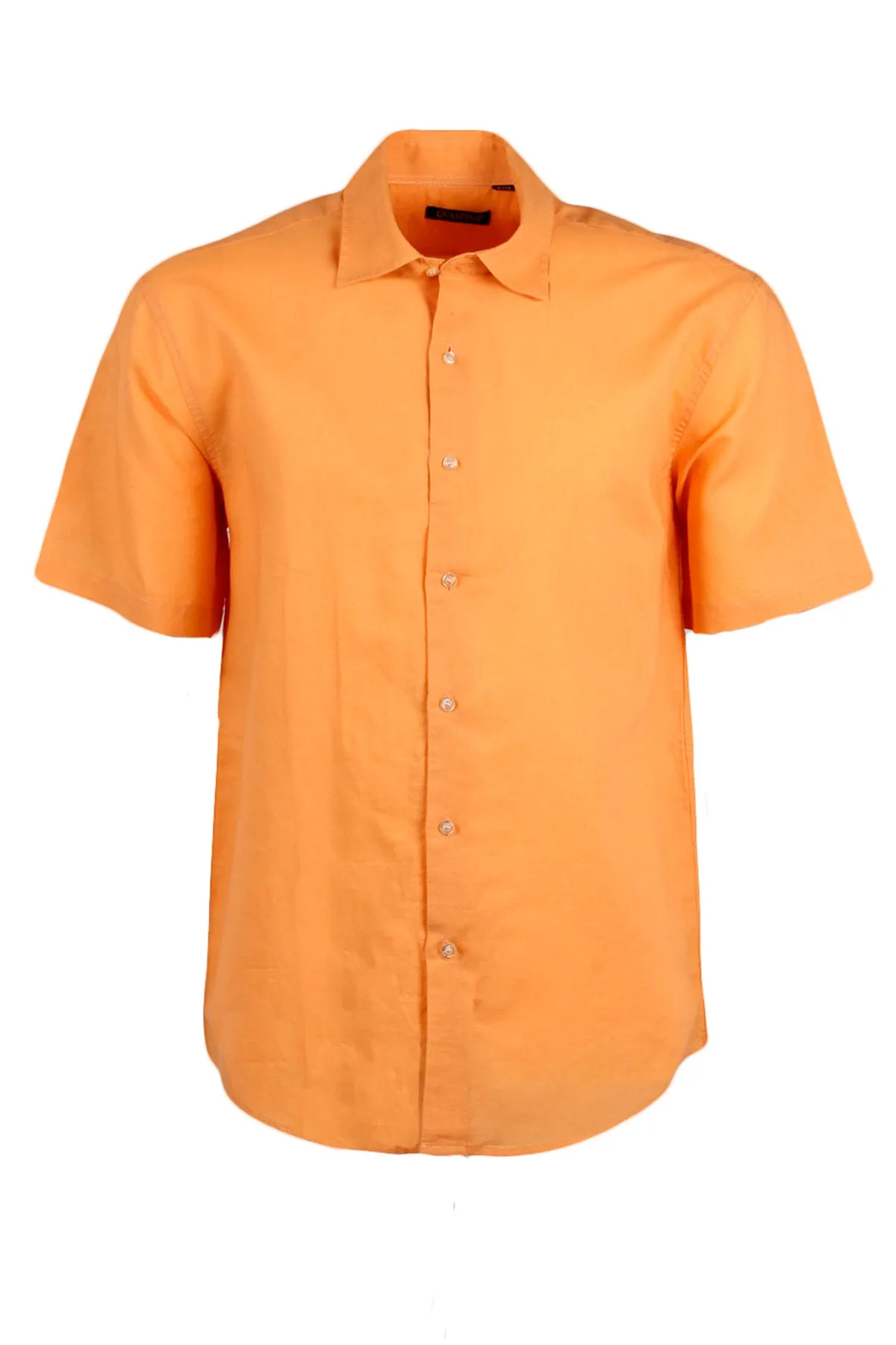 Camicia mezza manica in lino collo classico
