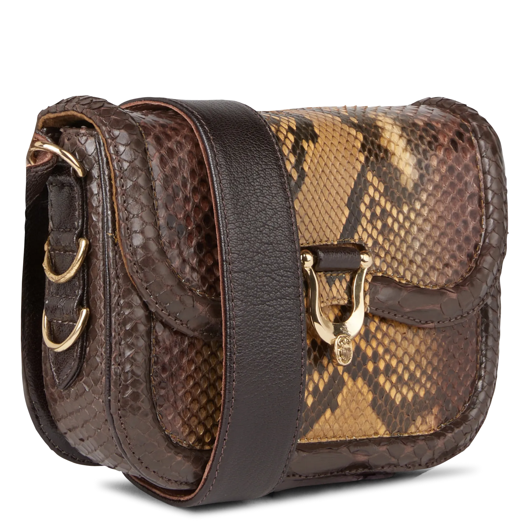  CLARIS VIROT   MANON - Borsa a tracolla pitone | Marrone