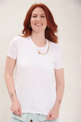 ELISABETTA FRANCHI T-Shirt girocollo a manica corta con catena