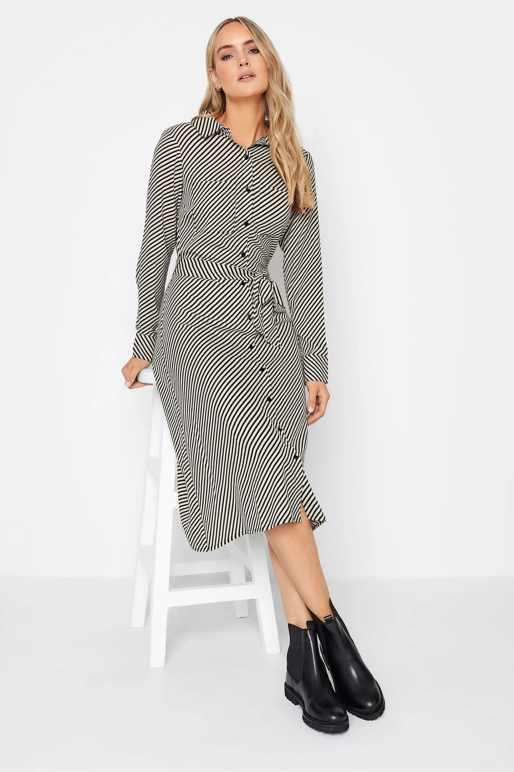 Long Tall Sally A righe Stampa - Abito chemisier midi