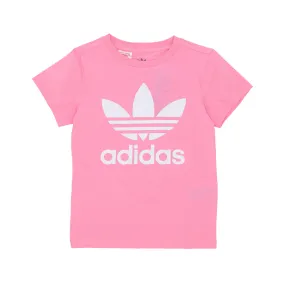Maglietta Ragazza Trefoil Tee Bliss Pink/white
