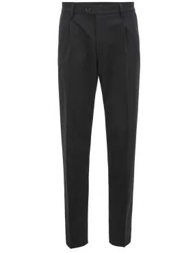 Pantalone con pinces in lana jaspe grigio scuro pesante invernale