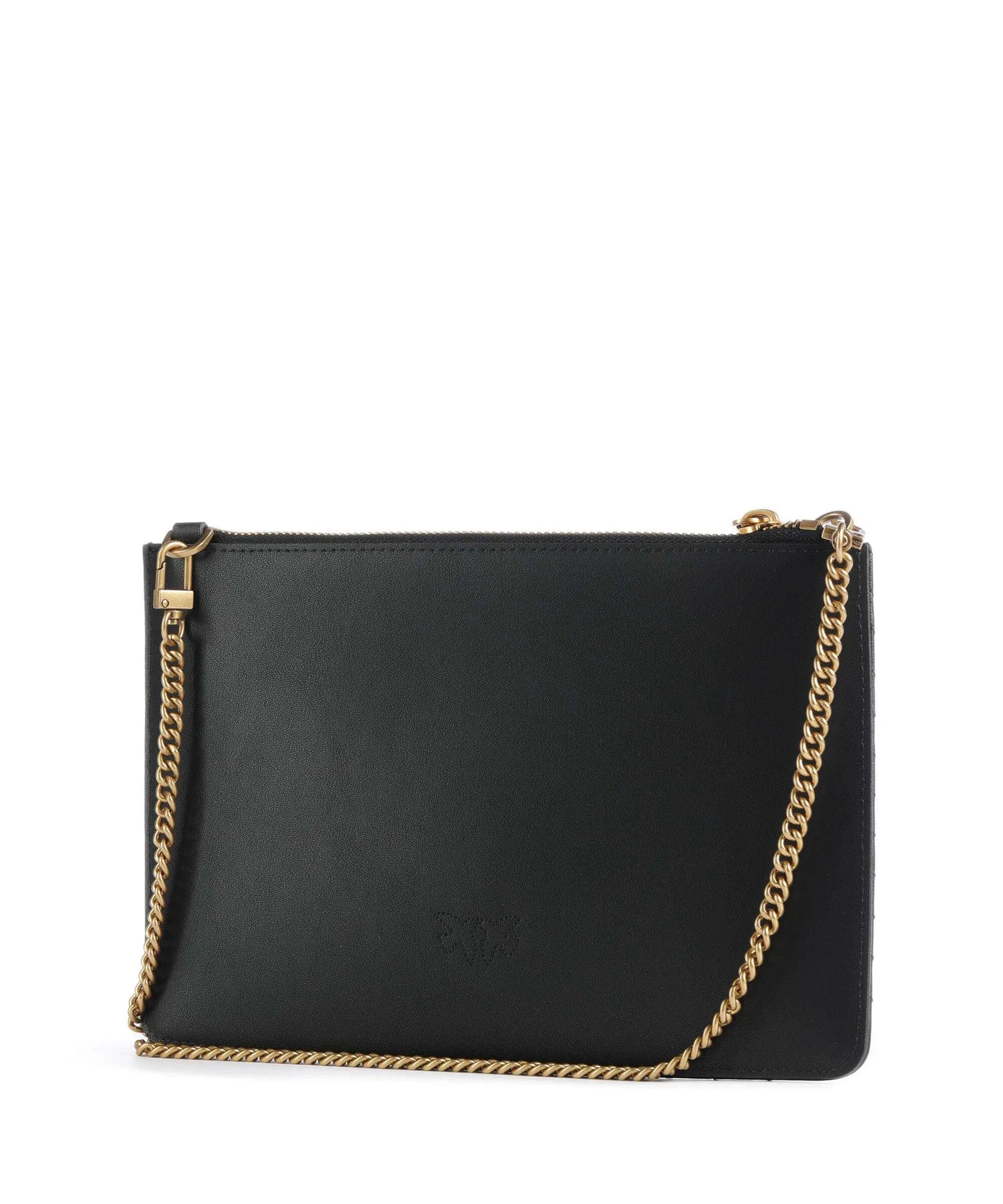  Pinko Flat Classic Borsa a tracolla pelle di pecora nero  