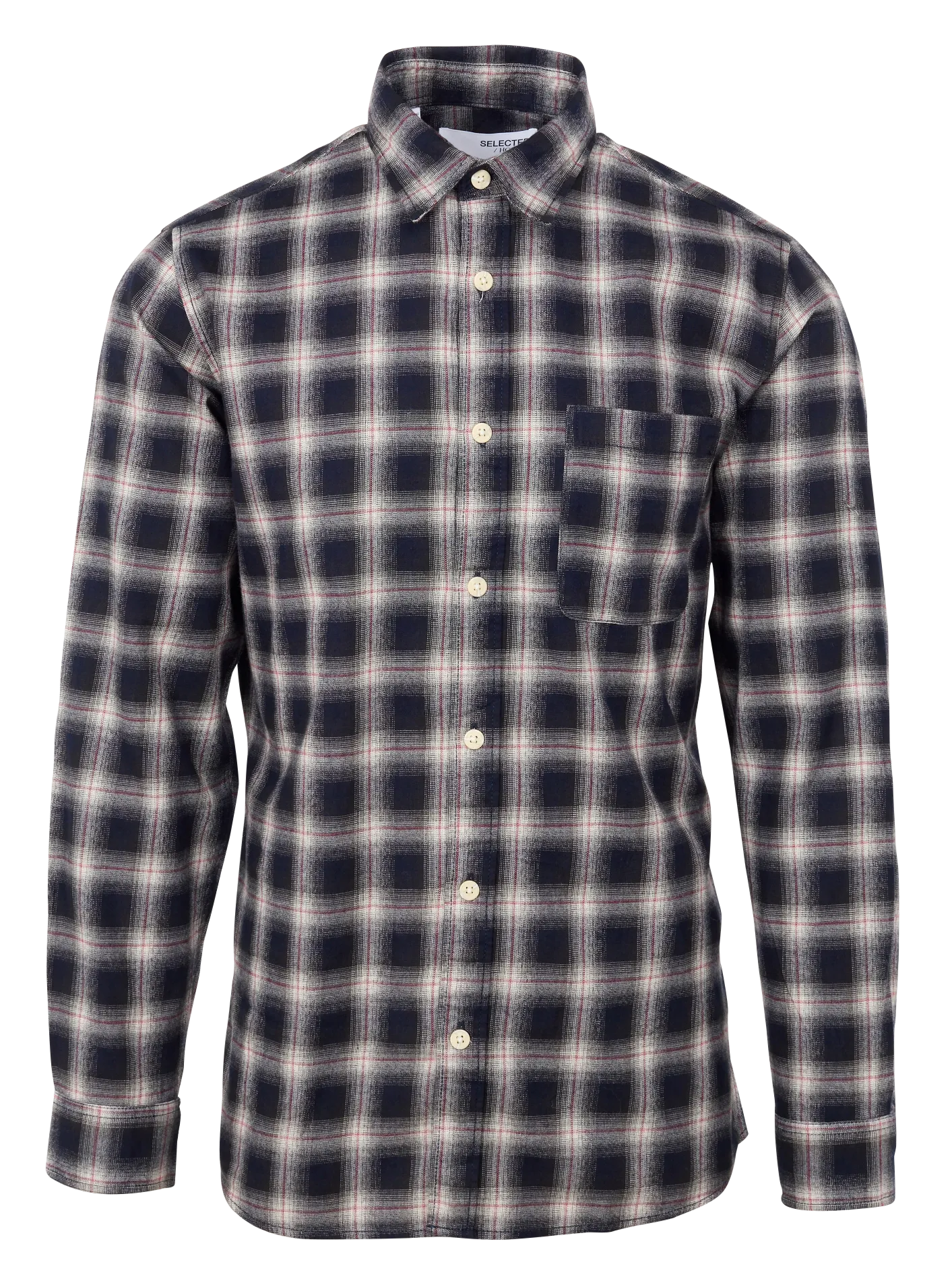  SELECTED   SLIMARDEE - Camicia collo classico slim fit a quadri in cotone | Blu