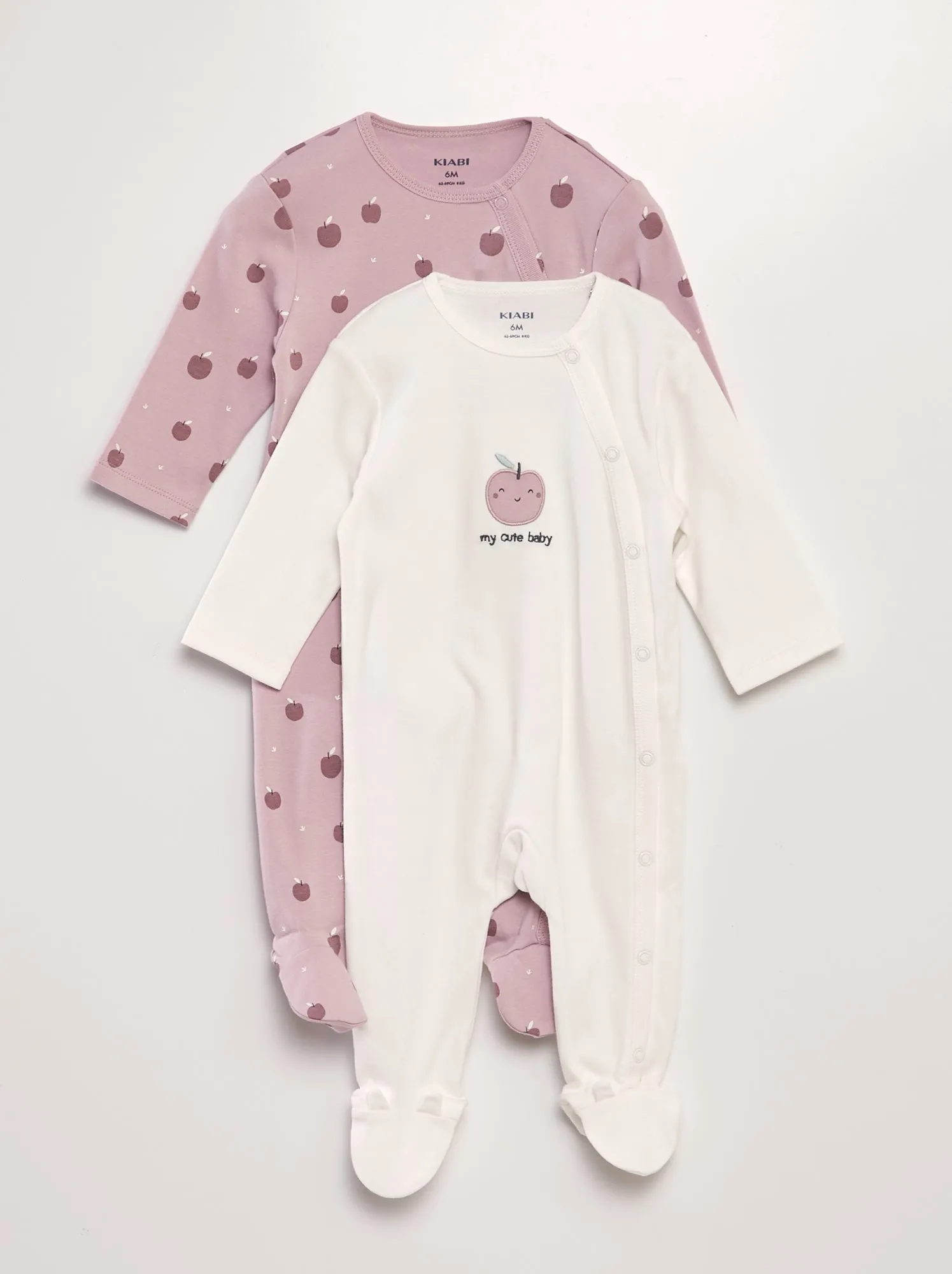 Tutina in jersey - Set di 2 - ROSA